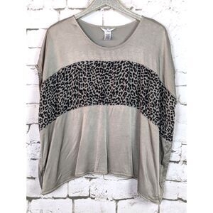HARD TAIL FOREVER Slouchy Oversized Lagenlook Urban Satin Shiny USA Top Medium